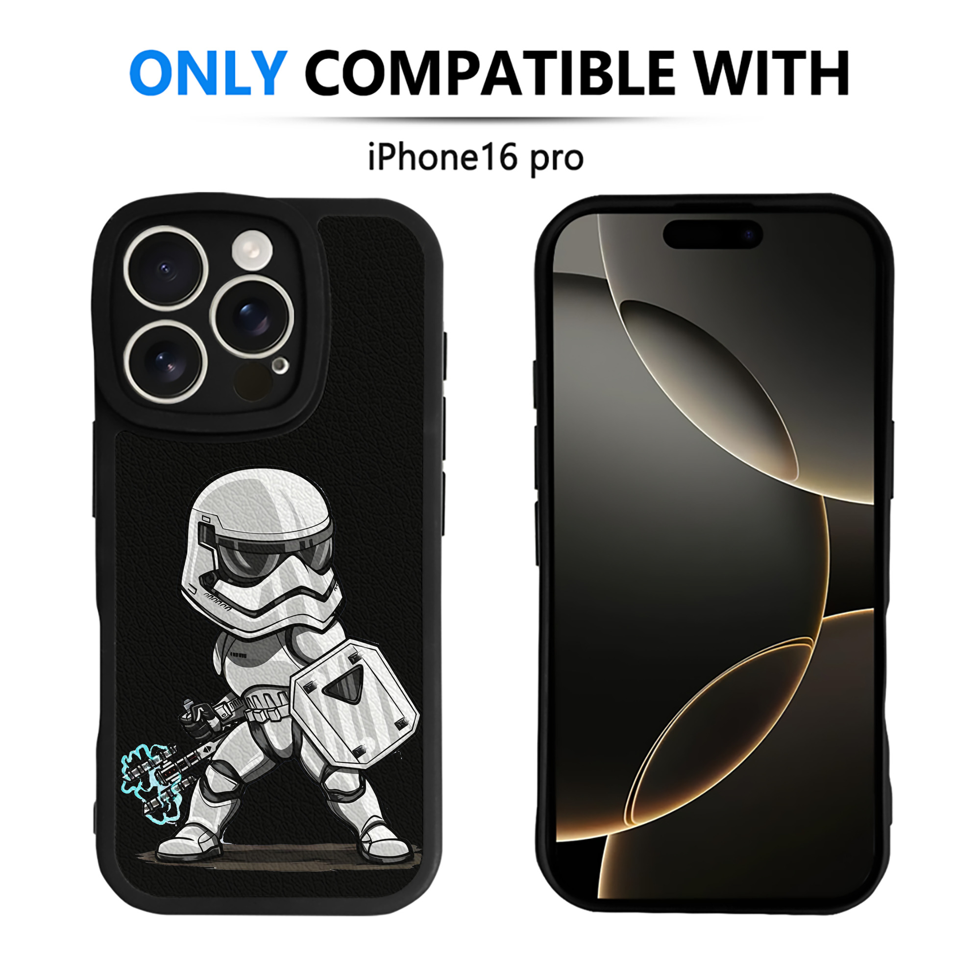 （画像用） スター・ウォーズ Star Wars 【iPhone 16シリーズ対応】シリコンスマホケース（レザー調） 材質：シリコン
